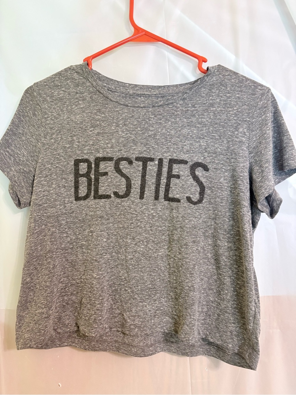 Bethany Mota Gray 'BESTIES' Crop Top